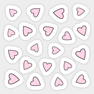 Pink Hearts Stickers Pack Sticker